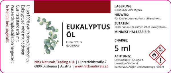 Eukalyptusöl Etikett